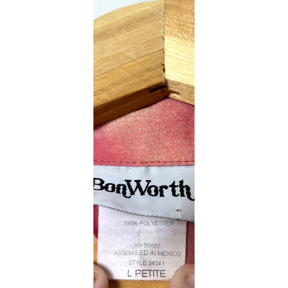 Women's Yellow Floral Bonworth Vintage Blouse LP - Picture 3 of 5